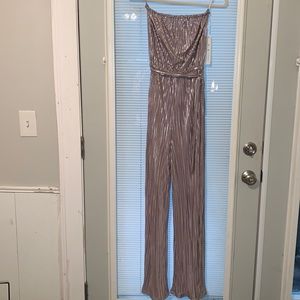 Metallic violet jumpsuit